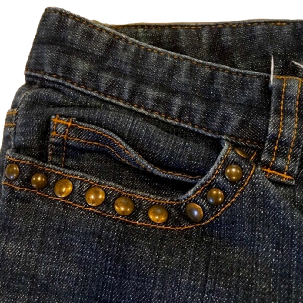 Michael Kors Denim Studded Bermuda Shorts Sz 4 - Picture 5 of 7